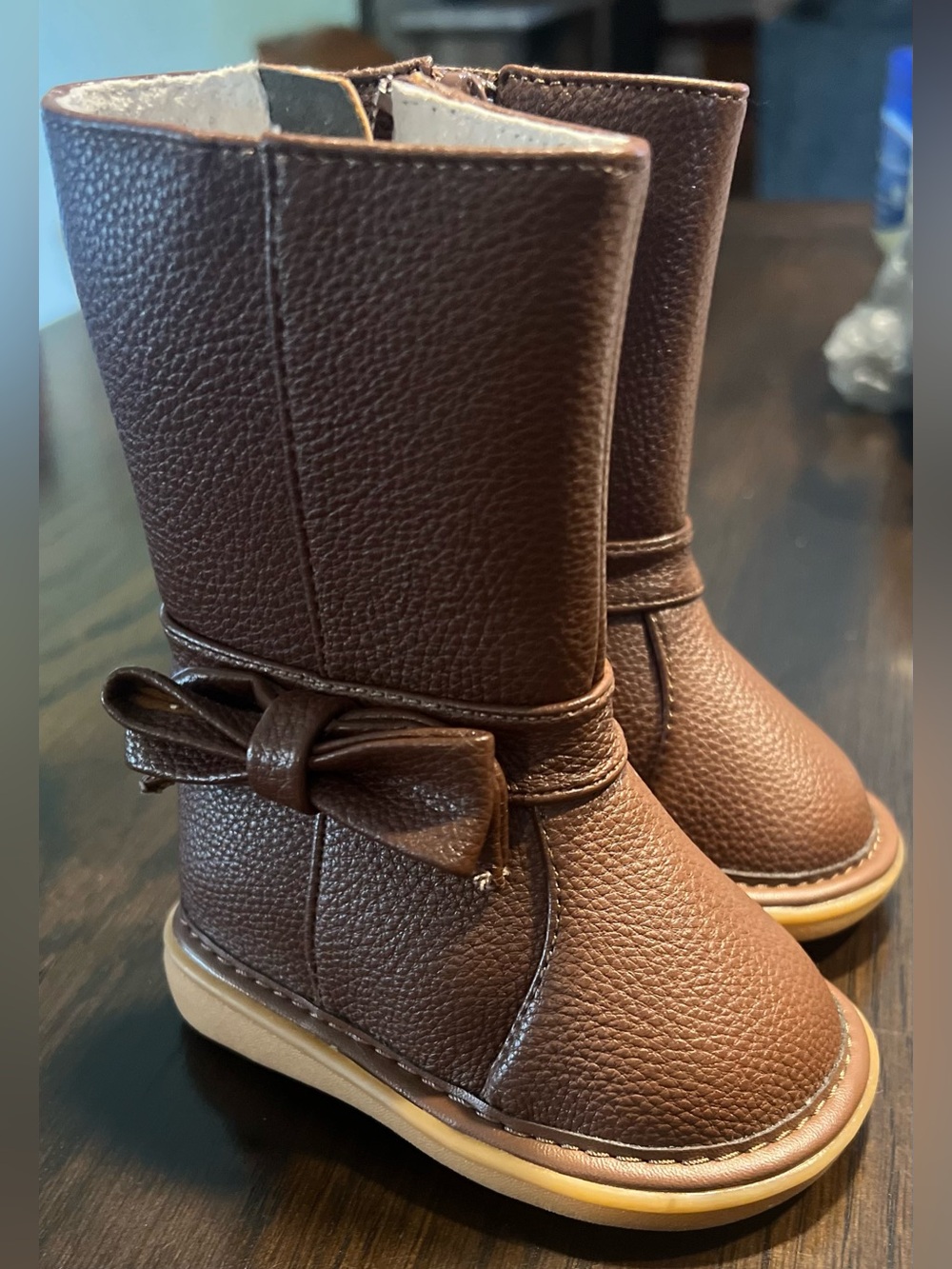 Wee Squeak Brown bow boots